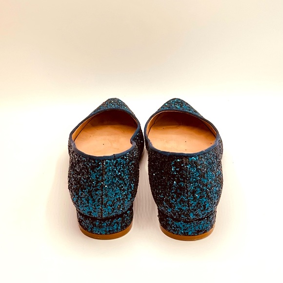 ANA SAENZ Spanish Made Gorgeous Glittery Blue Flats size 37, US 7 - Picture 6 of 7